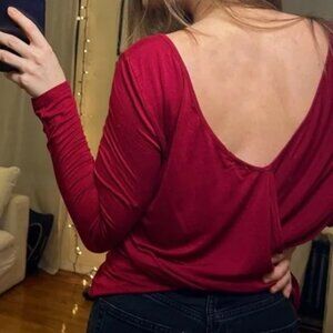 TOBI long sleeved top with low cut back